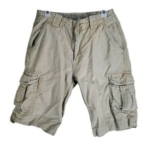 BKE Cargo Jort Shorts Chatsworth Mens 29x12.5 Beige Khaki Military Casual
